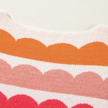 Contrast Boat Neck Long Sleeve Sweater