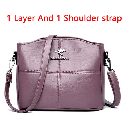 Embroidery Tote Bag High Quality Leather Ladies Handbags