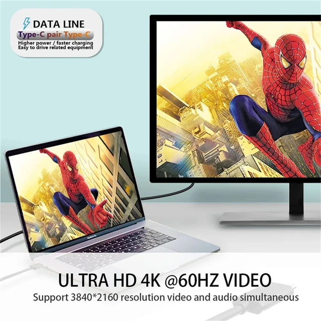 USB C 3.1 Gen2 10Gbps Extension Cable Type C to C PD 100W QC4.0 3.0 5A Fast Charging Cable For MacBook Pro 4k 60Hz Video Cable